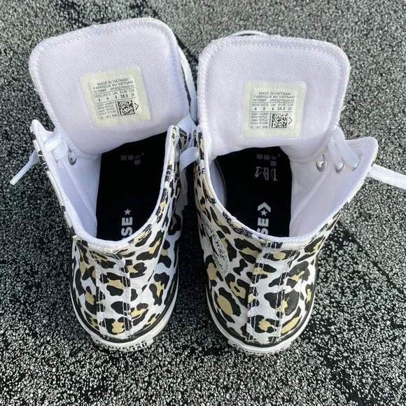 Converse Chuck Taylor Unisex Leopard Print High Top Sneakers- Women’s 6 - Picture 5 of 11